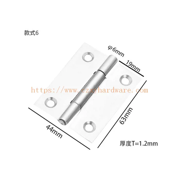 Professional Factory Concealed Invisible 2.5 Inch Door Hinge 63*43*1.2mm Stainless Steel Butt Hinge